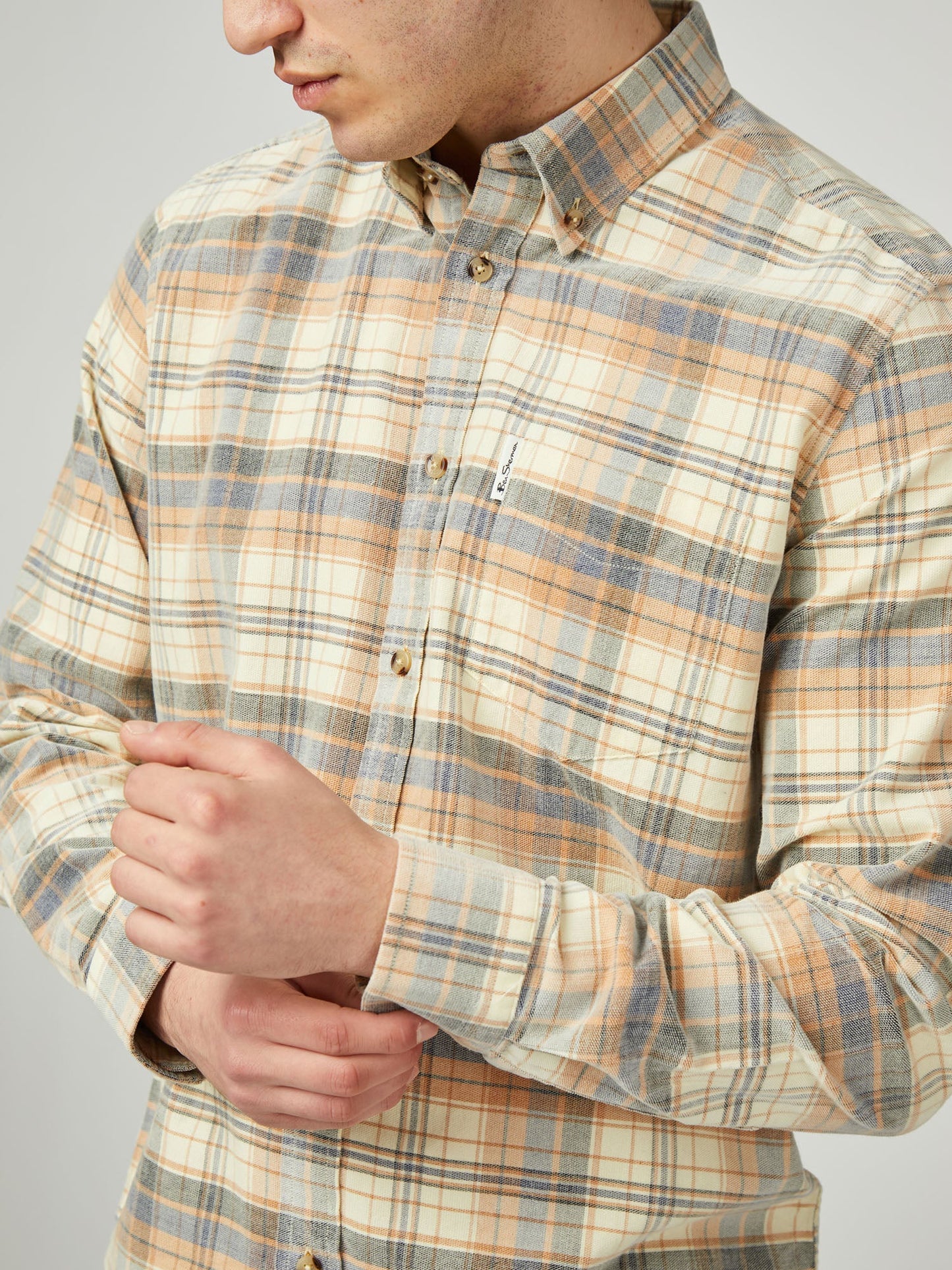 Corduroy Check Shirt - Ivory