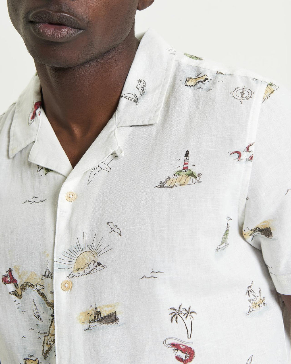 Brighton To Amalfi Print Shirt - Snow White