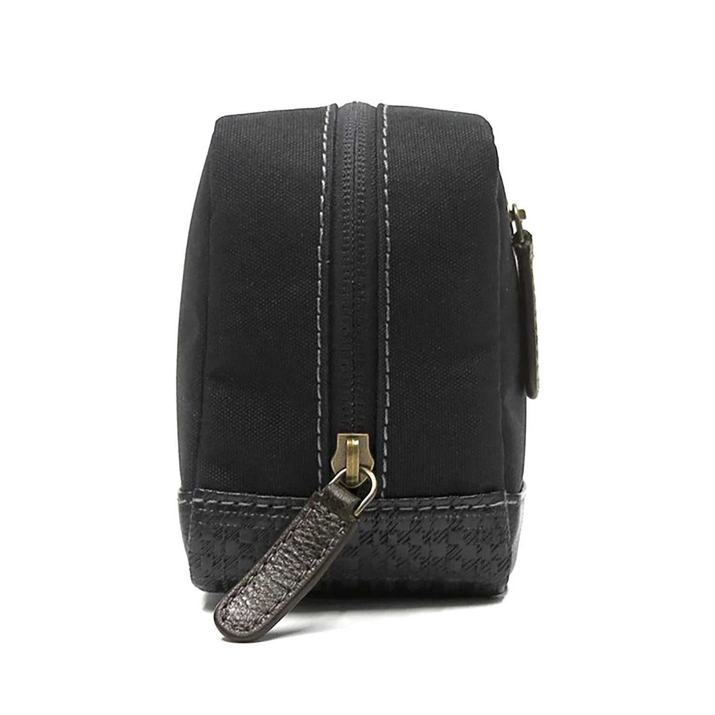 Garth Nylon and Leather Travel Kit - Black