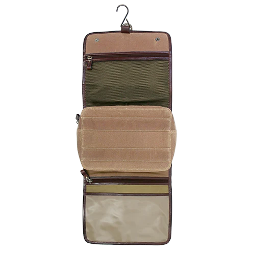 Waxed Canvas Hanging Travel Kit