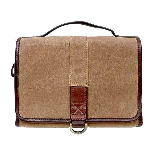 Waxed Canvas Hanging Travel Kit