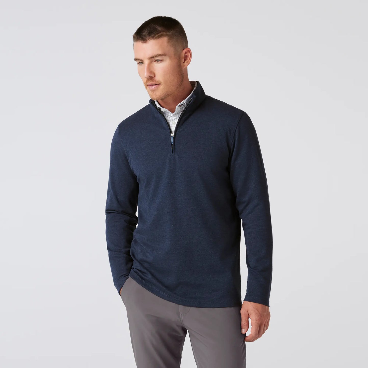 KPI Quarter Zip - Navy Heather