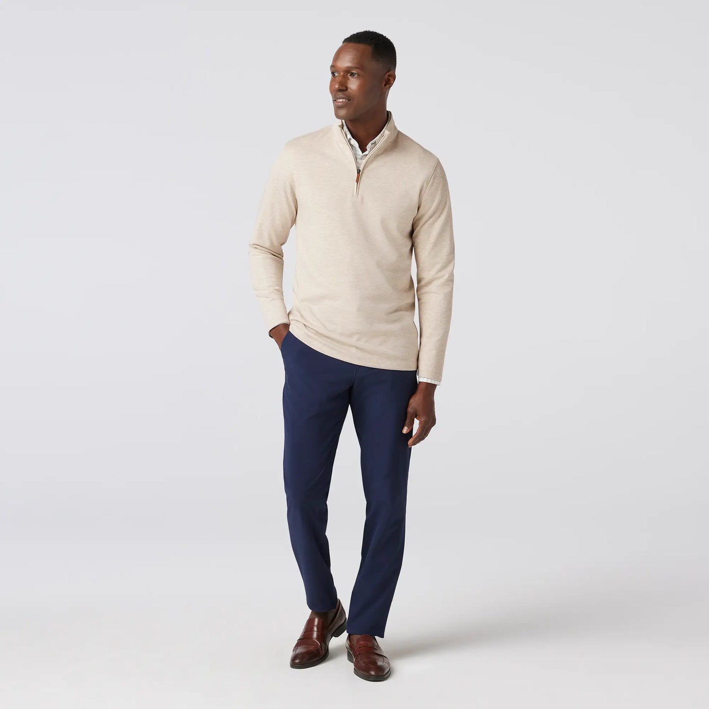 KPI Quarter Zip - Ivory