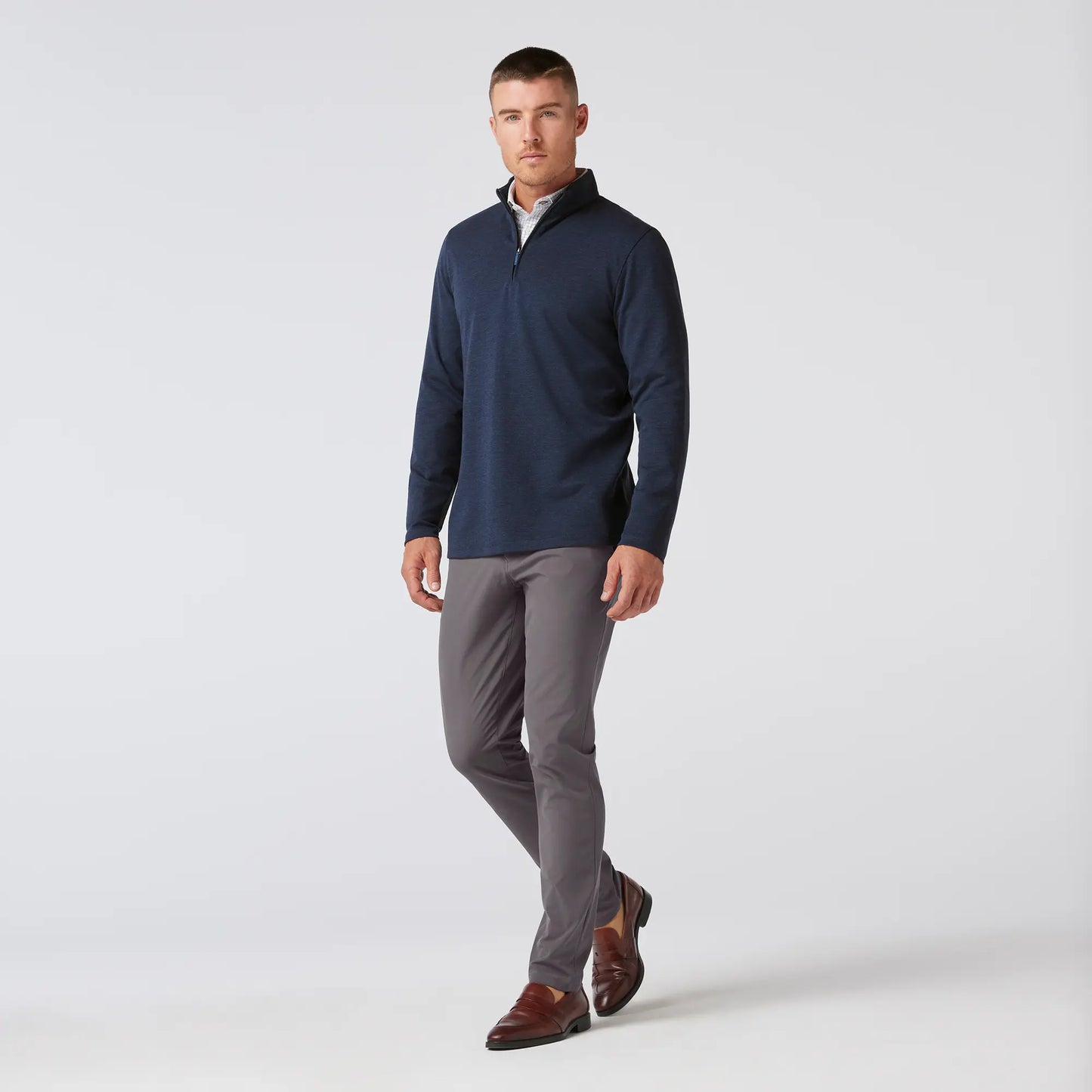KPI Quarter Zip - Navy Heather