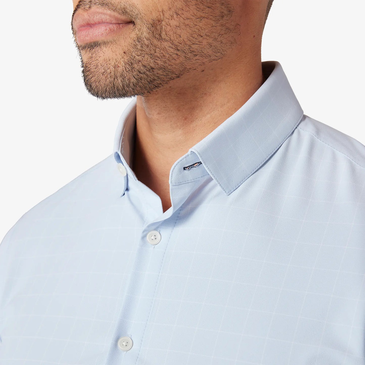 Monaco Dress Shirt - Sky Plaid