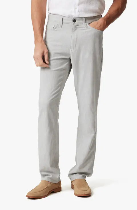 Marcus Slim Straight Leg Pants - Bone Cross Hatch Twill