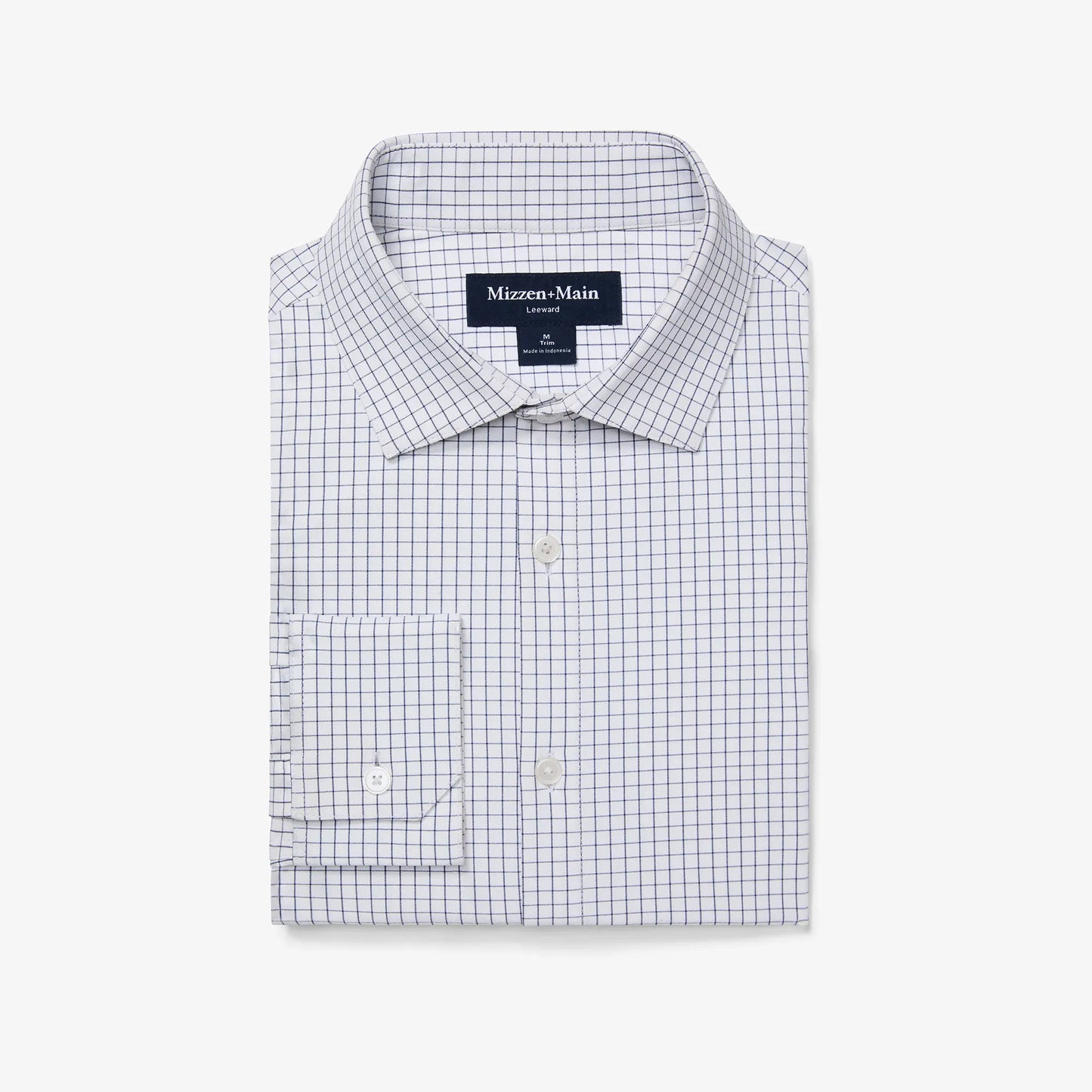 Leeward Dress Shirt - White/Navy