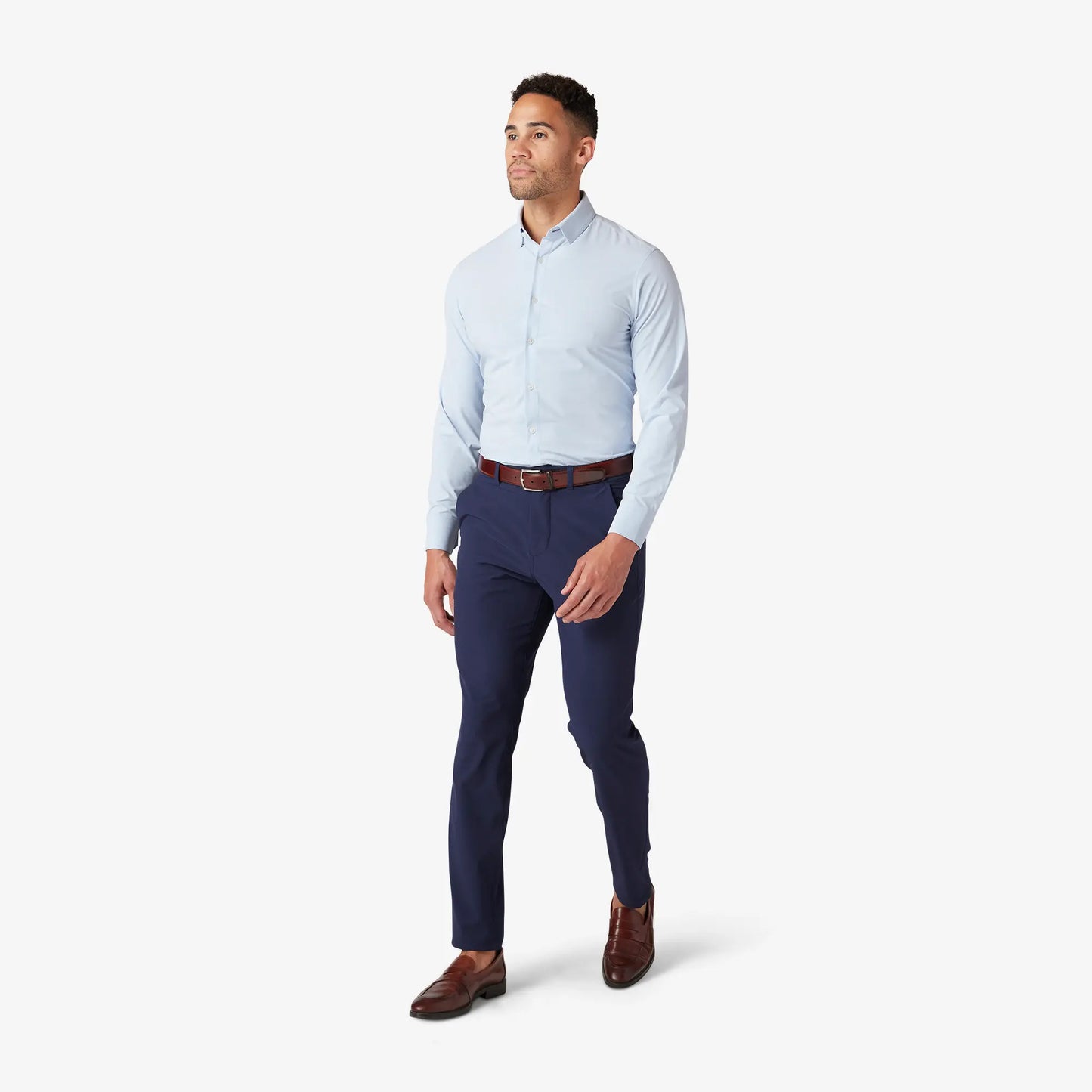 Monaco Dress Shirt - Sky Plaid