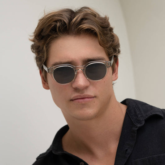 Cameron Acetate Mens Round Sunglasses