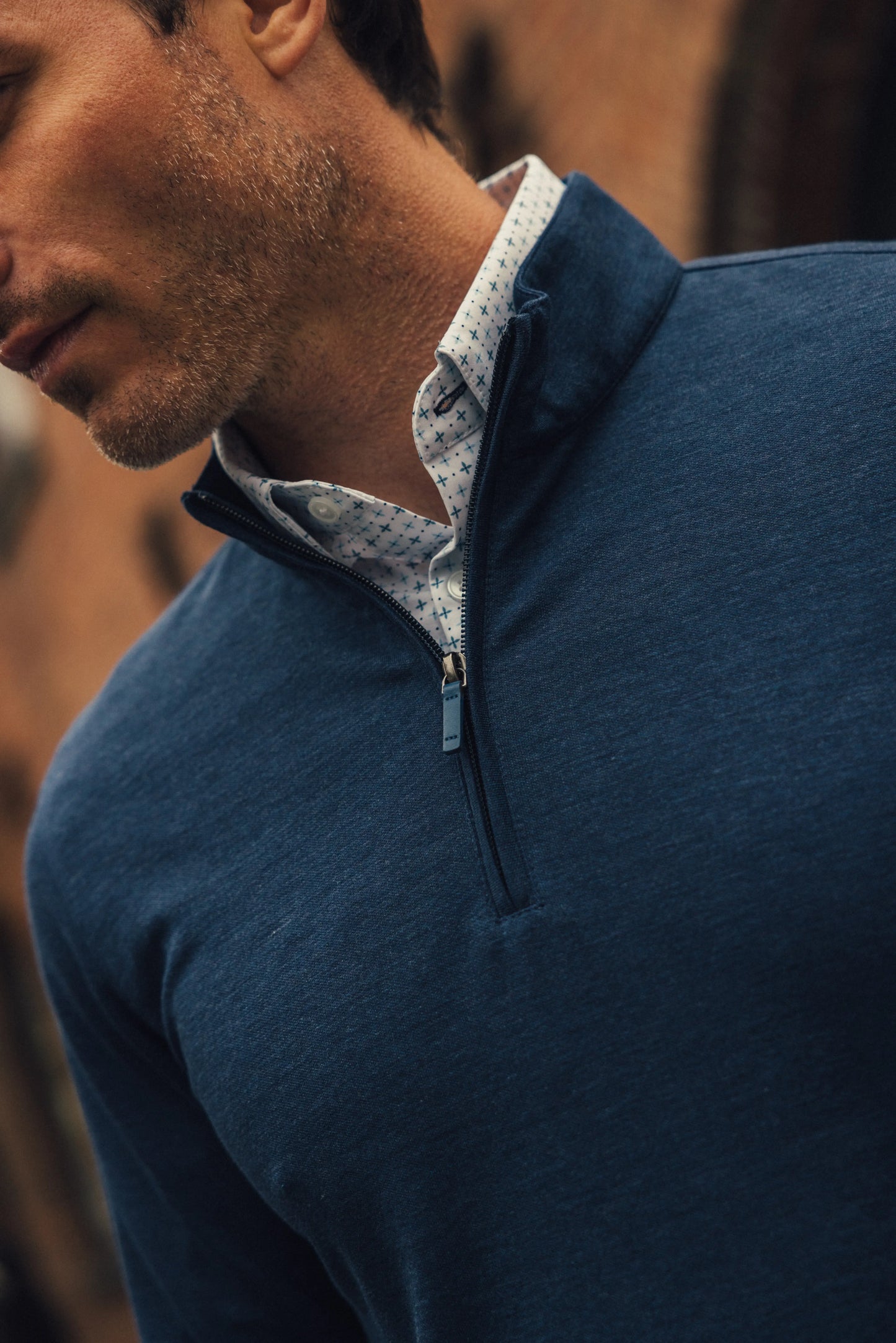 KPI Quarter Zip - Navy Heather
