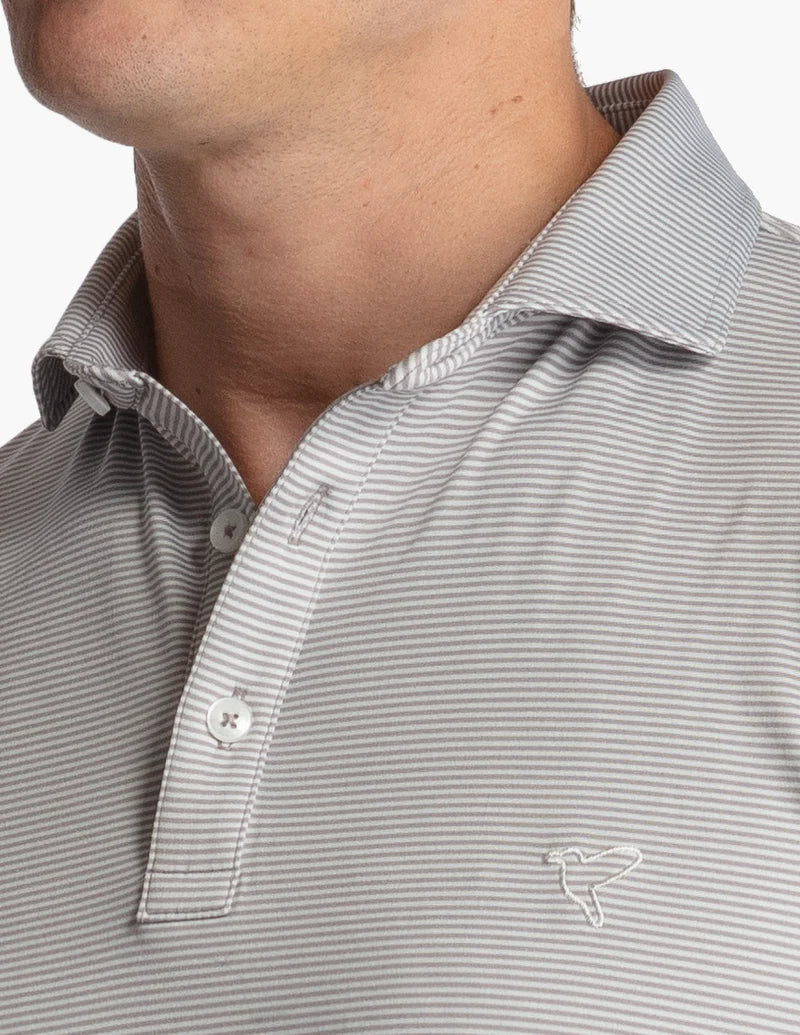 Birddogs Performance Polo - Gray Stripes
