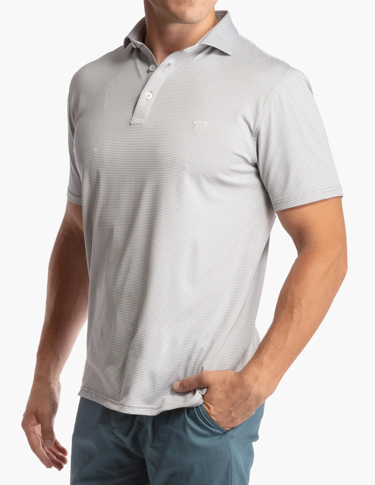 Birddogs Performance Polo - Gray Stripes