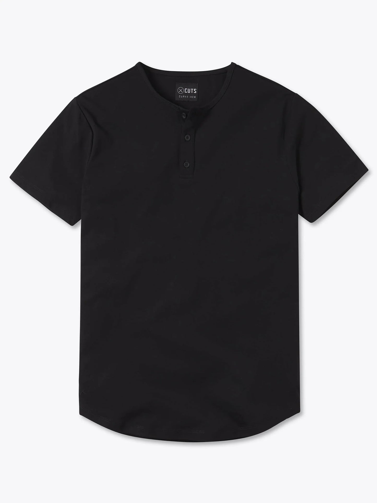 Cuts Henley Tee - Black