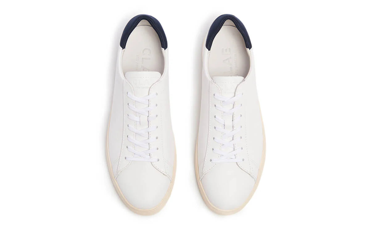 BRADLEY - White/Navy Leather