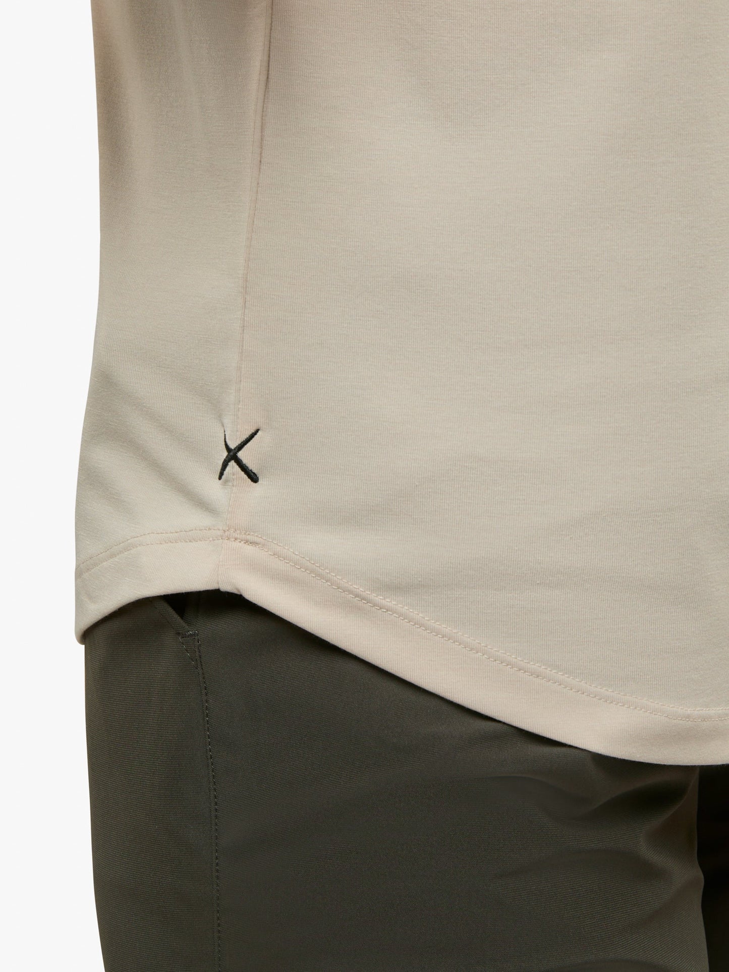 Cuts Curve-Hem Tee - Clay