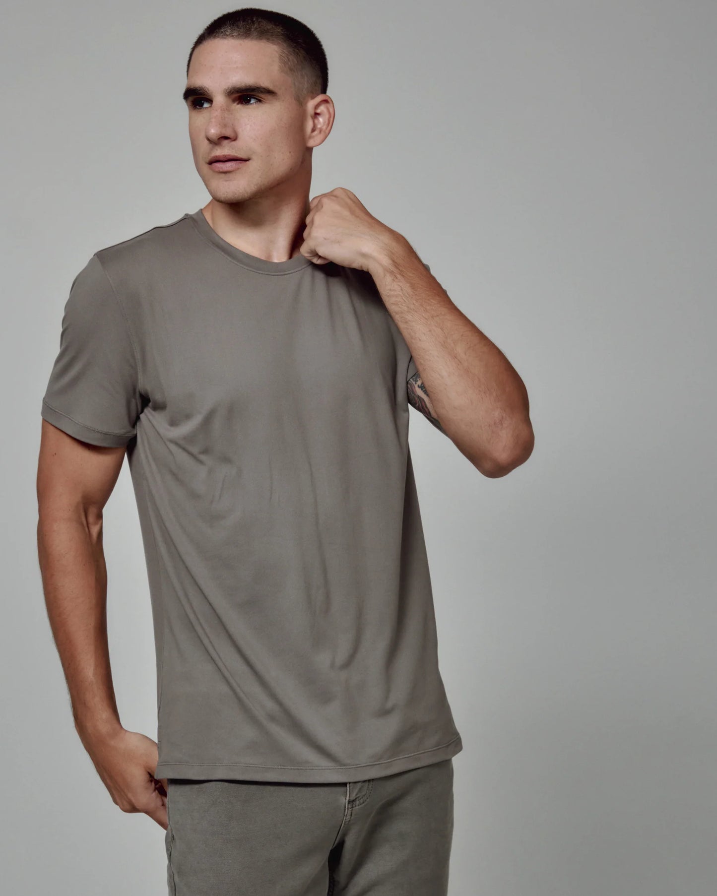 Core Crew Neck Tee - Steel Gray