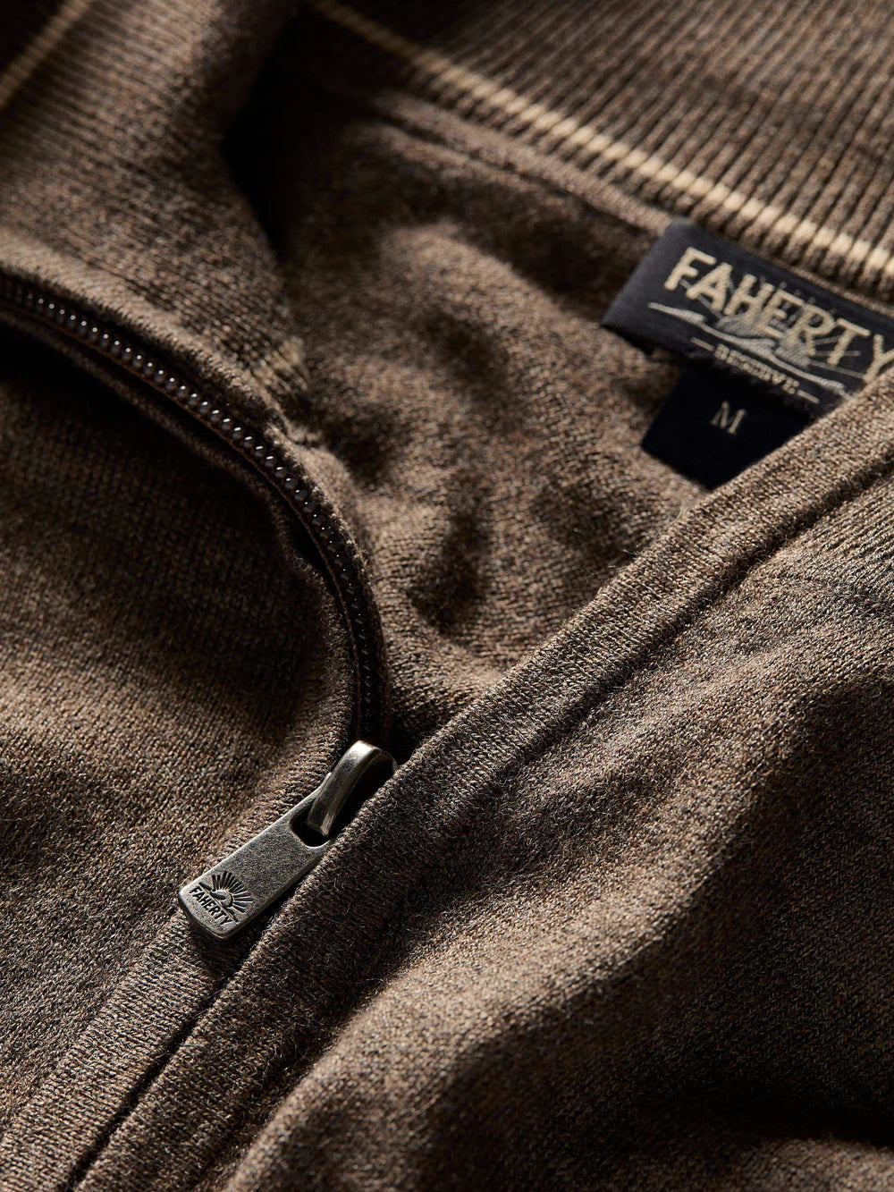 Movement Quarter Zip Sweater - Walnut