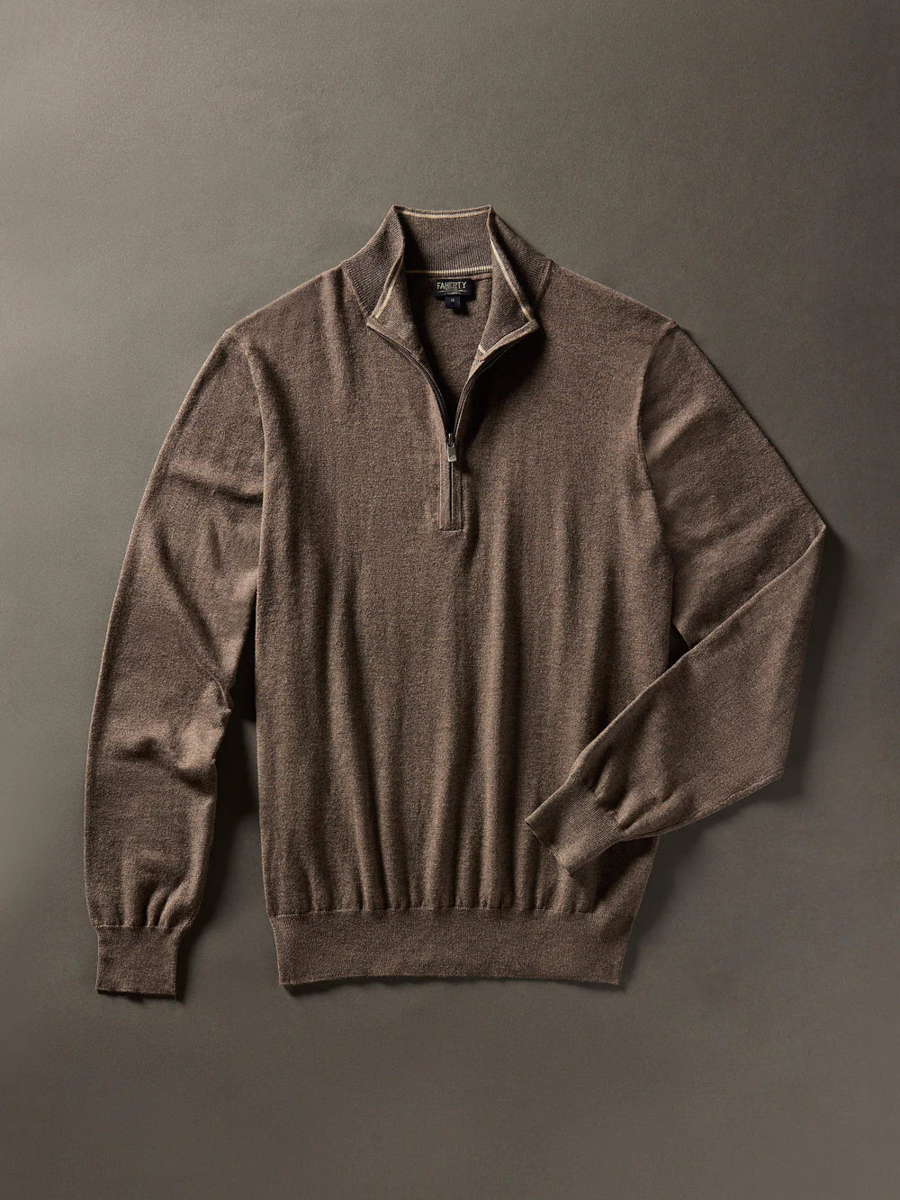 Movement Quarter Zip Sweater - Walnut