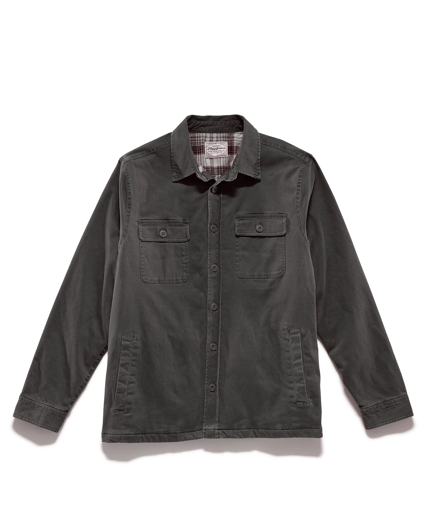 Dunn Flannel Lined Stretch Jacket - Charcoal