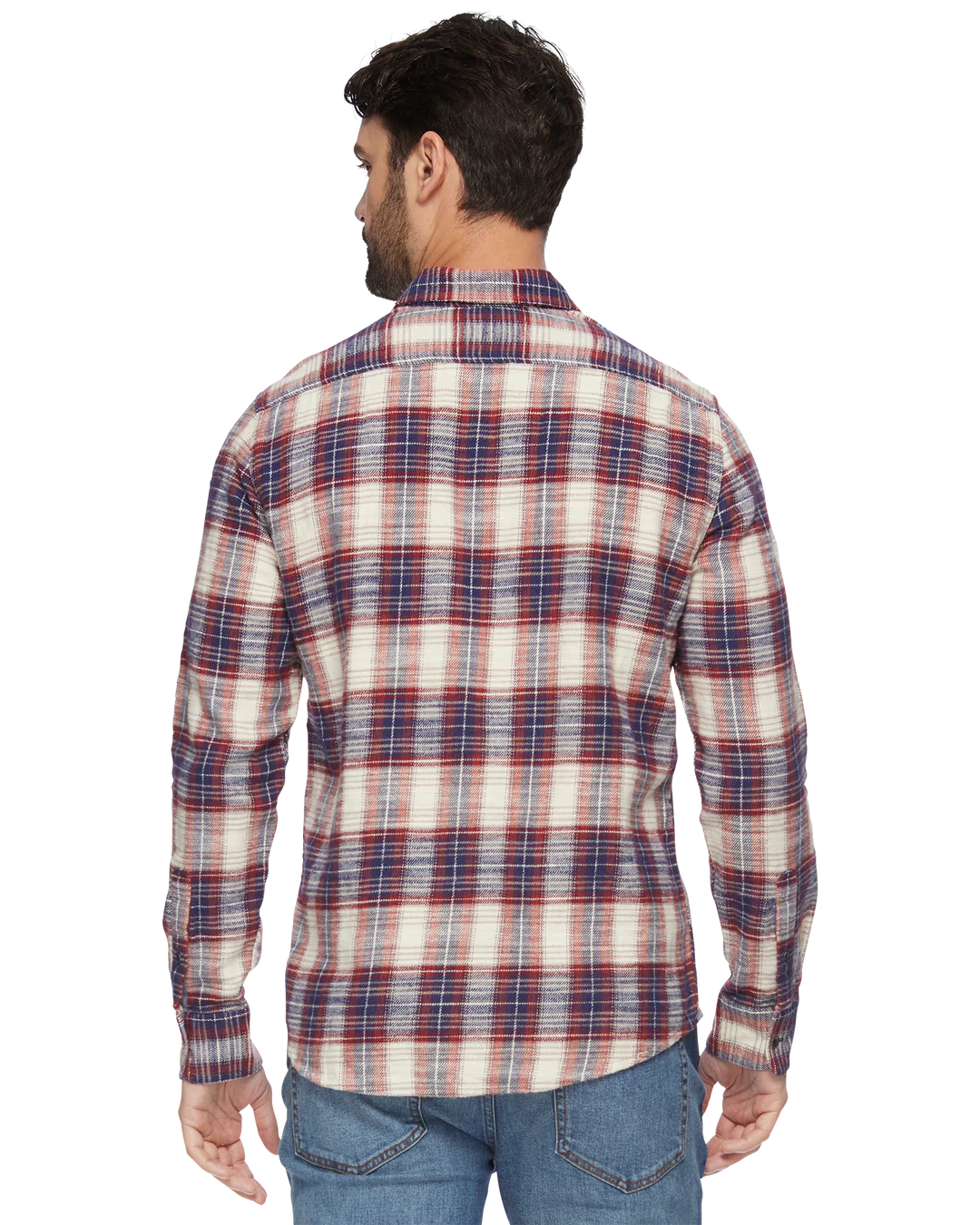 Donley Slub Shirt - Navy/Red/Cream