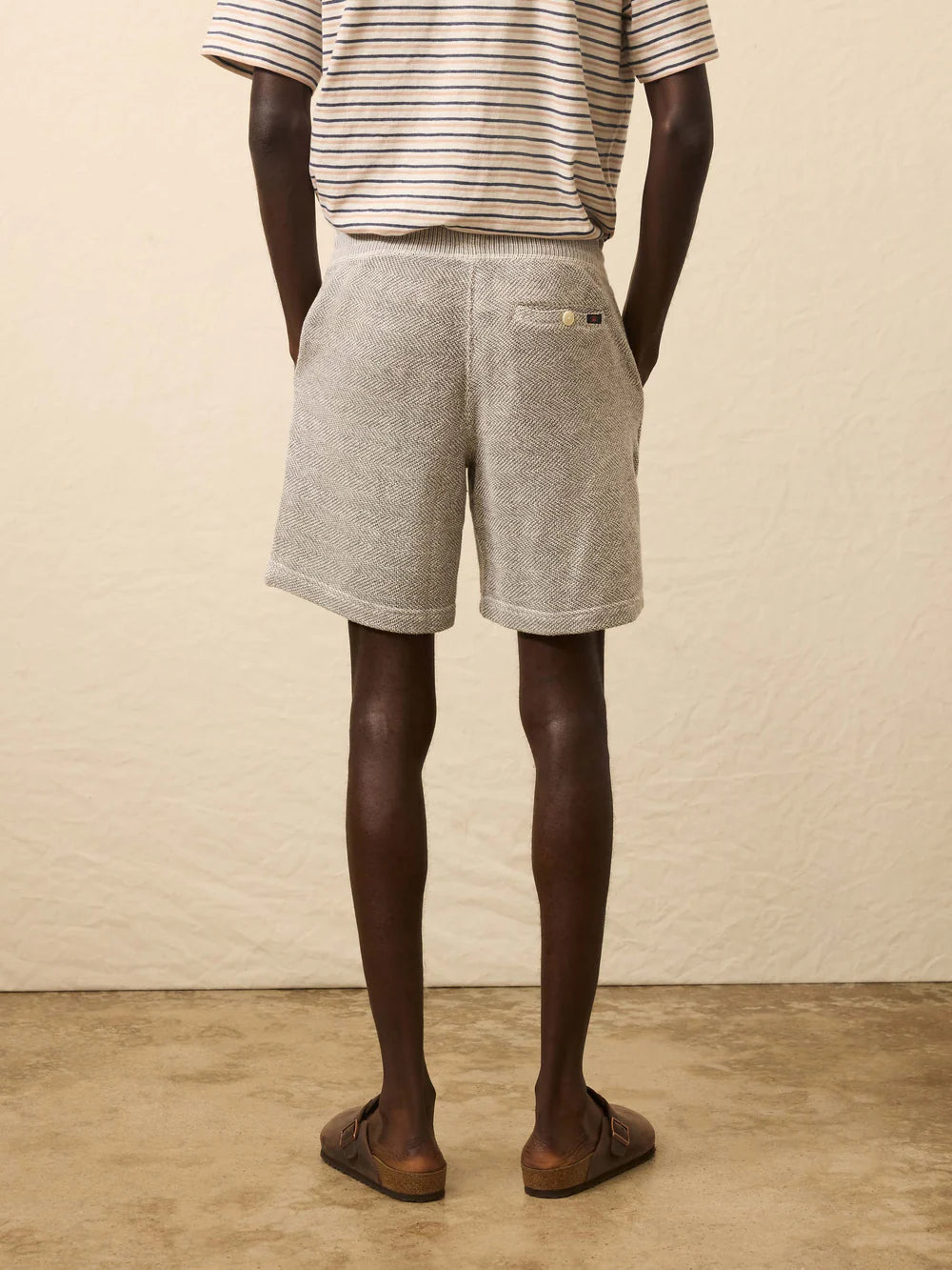 Faherty Whitewater Sweatshort - Grey Shell Loop