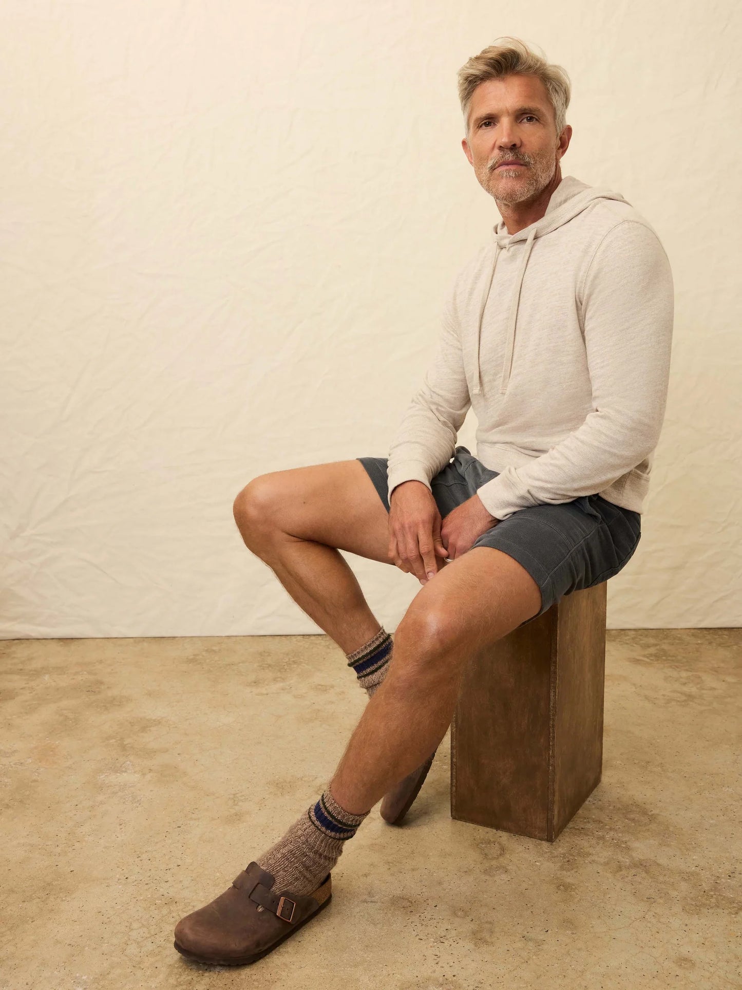 Sunwashed Midweight Organic Hoodie - Oat Plains Heather