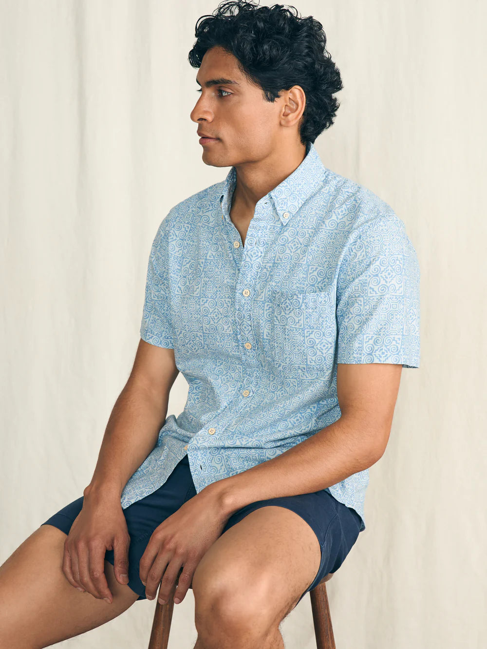 Faherty Stretch Playa Shirt - Geo