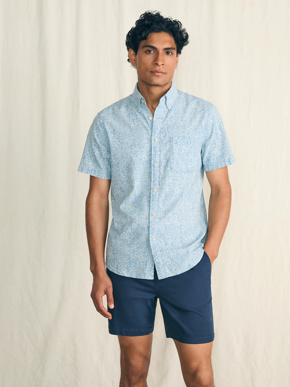 Faherty Stretch Playa Shirt - Geo
