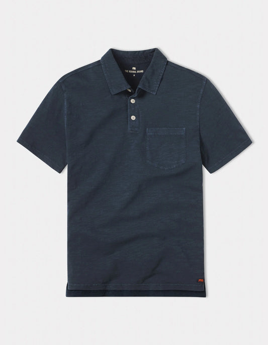 Vintage Slub Pocket Polo - Navy