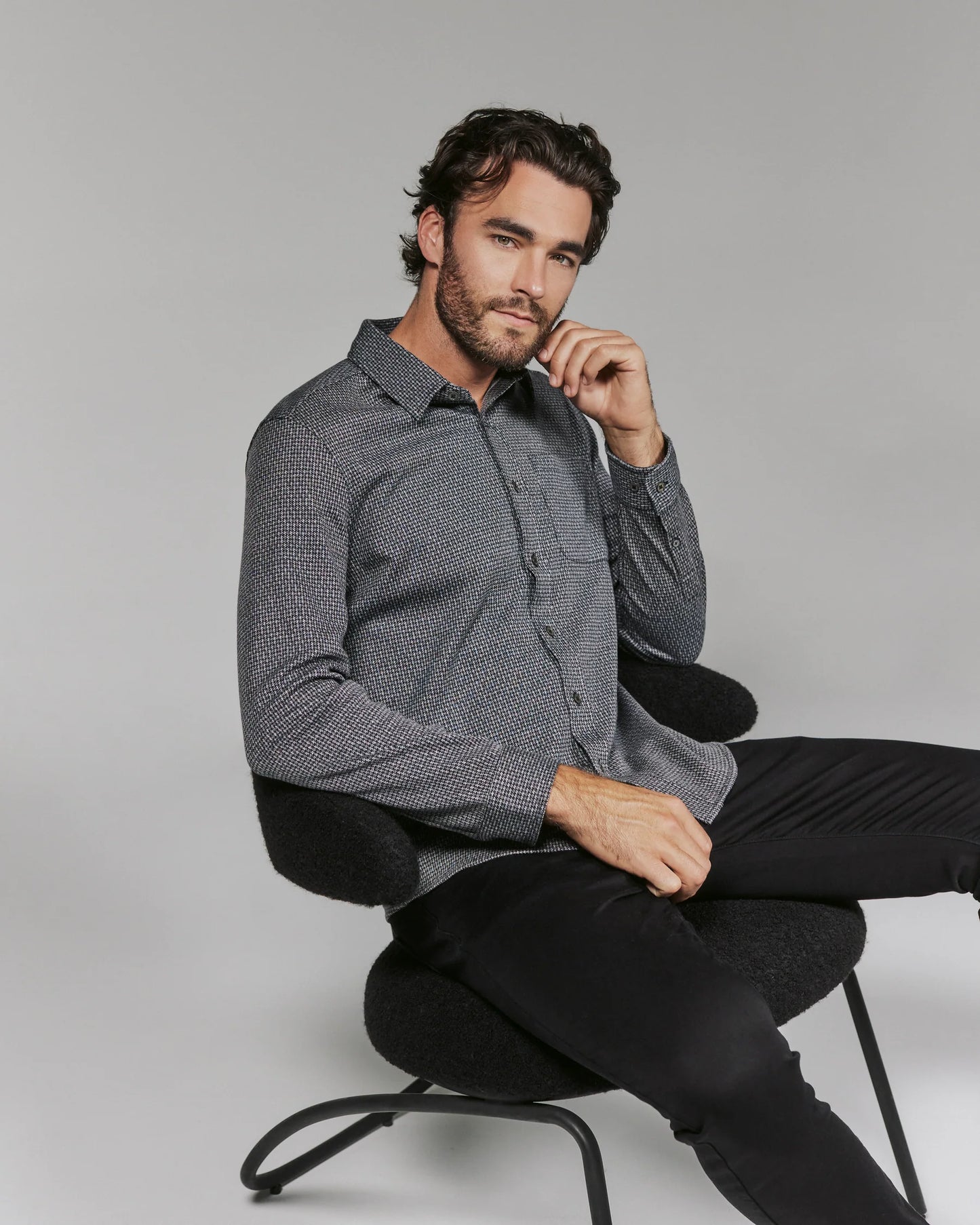Generation Knit Shirt - Black/Navy