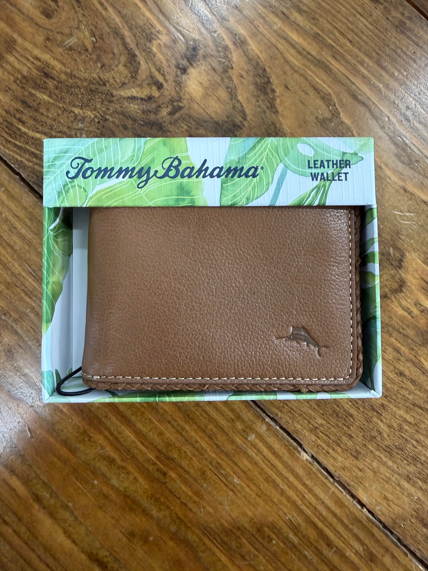 Men's Tommy Bahama Bifold Slim Leather Wallet - Tan