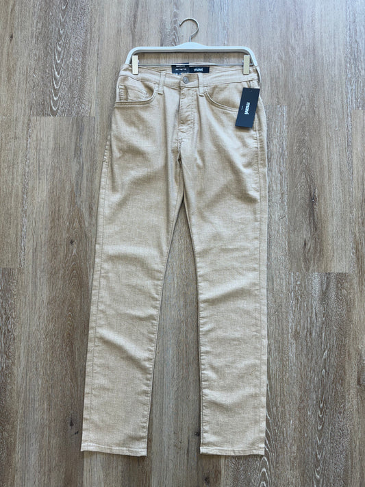 Marcus Slim Straight Leg Pants - Beige Linen