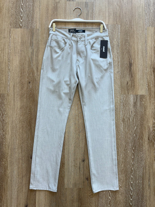 Marcus Slim Straight Leg Pants - Bone Cross Hatch Twill