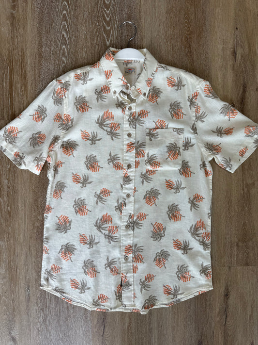 Short-Sleeve Breeze Shirt - Sunlit Palm & Waves
