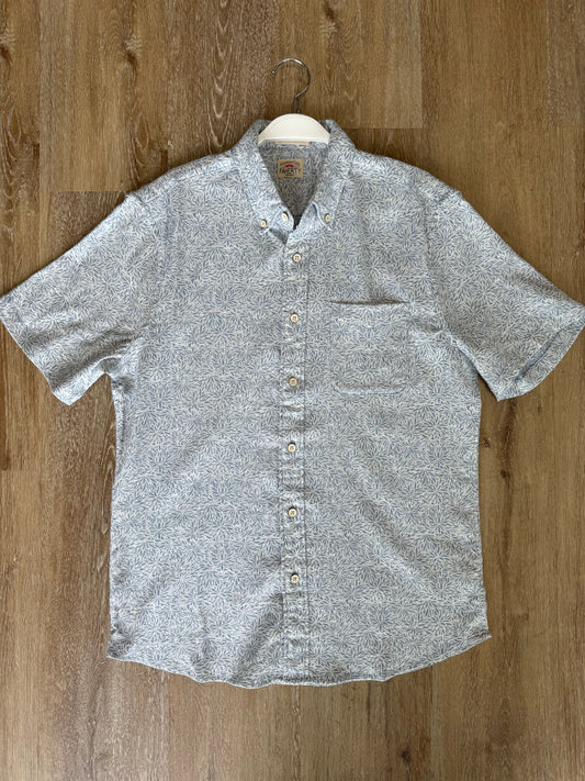 Short-Sleeve Breeze Shirt - Sky Blue Frond