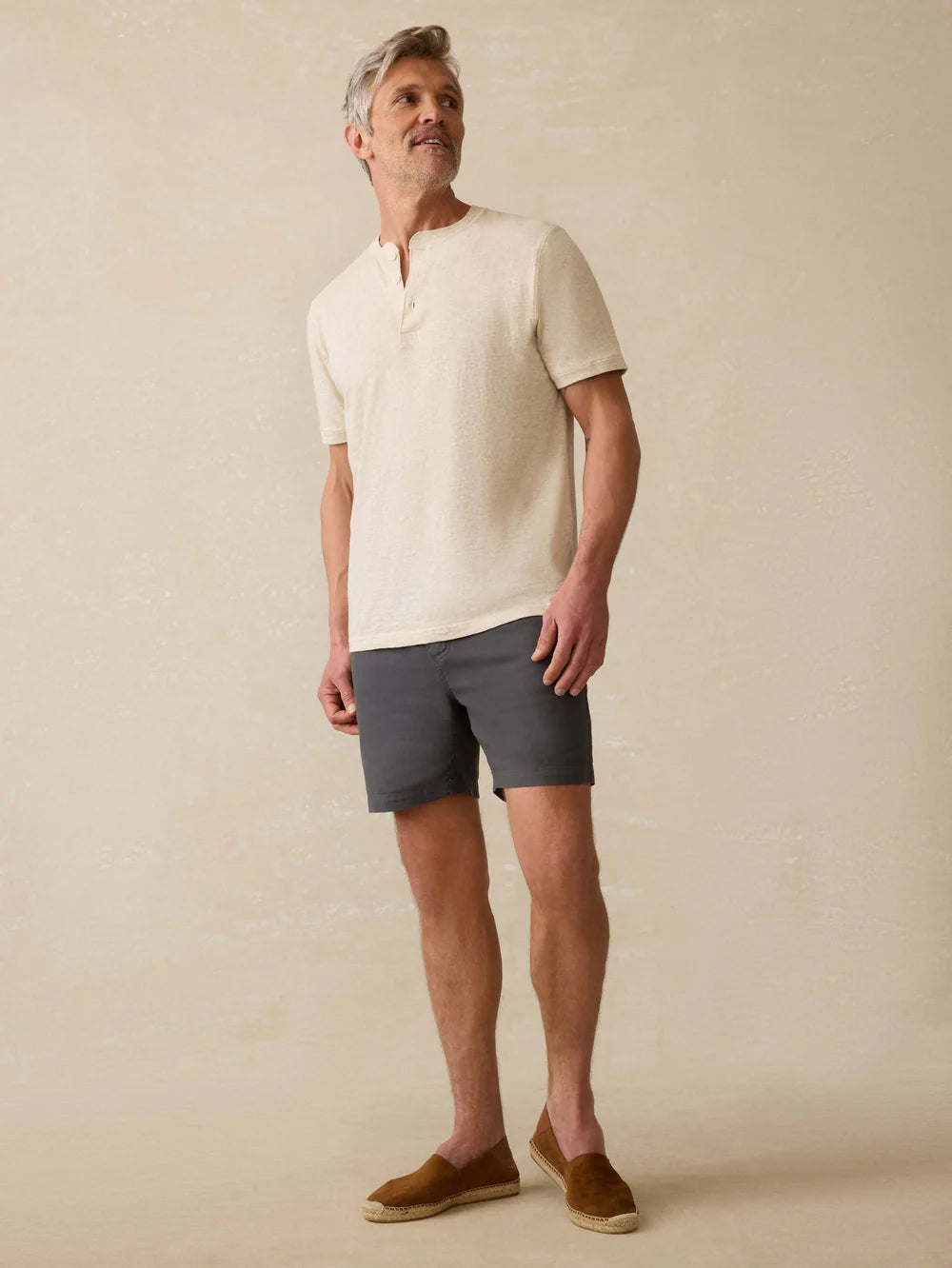 Sunwashed Henley - Island Dune Heather