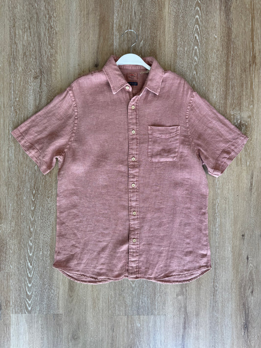 Palma Linen Shirt - Cedar Rose