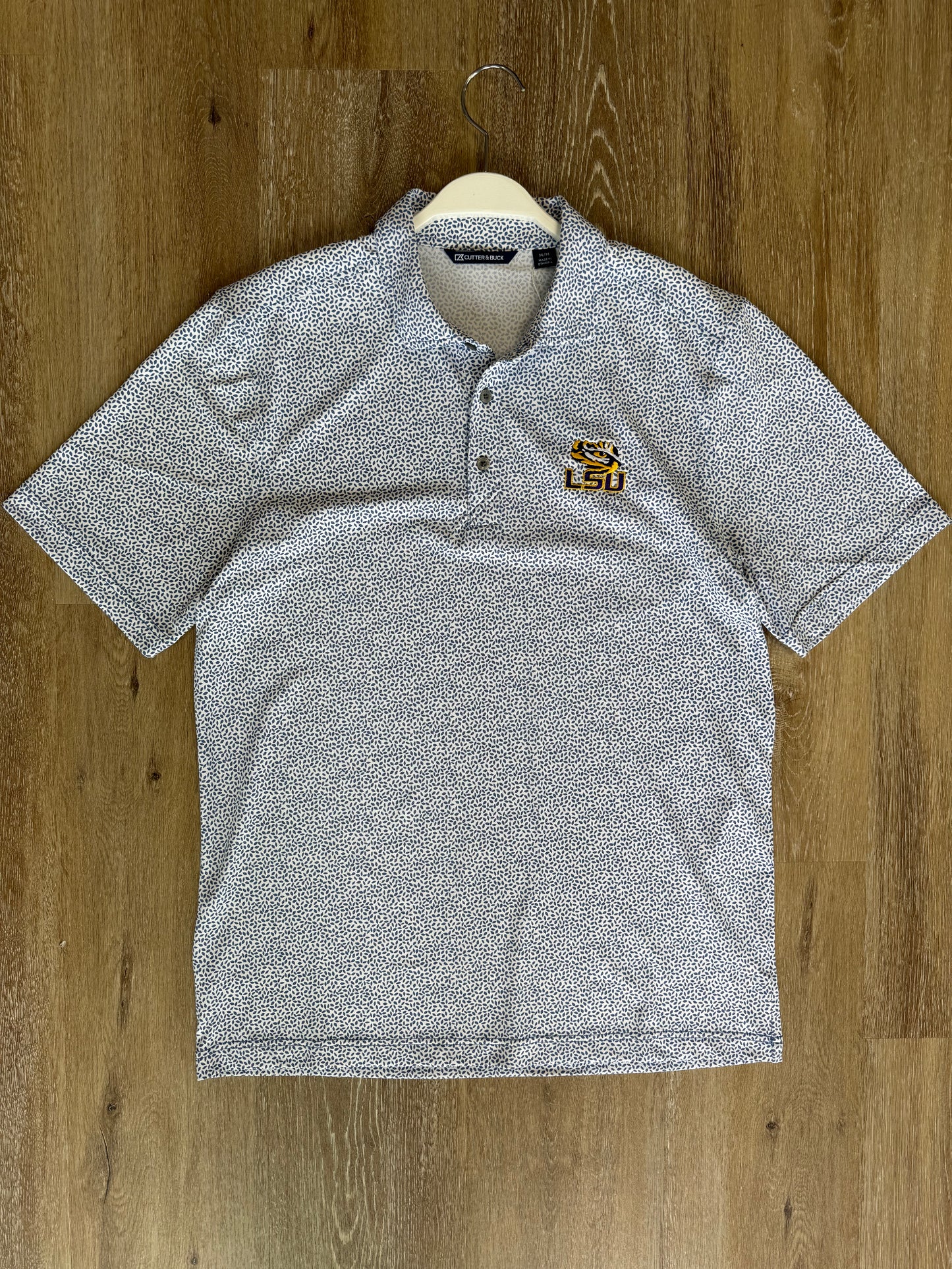 LSU Tigers Botanical Print Mens Polo
