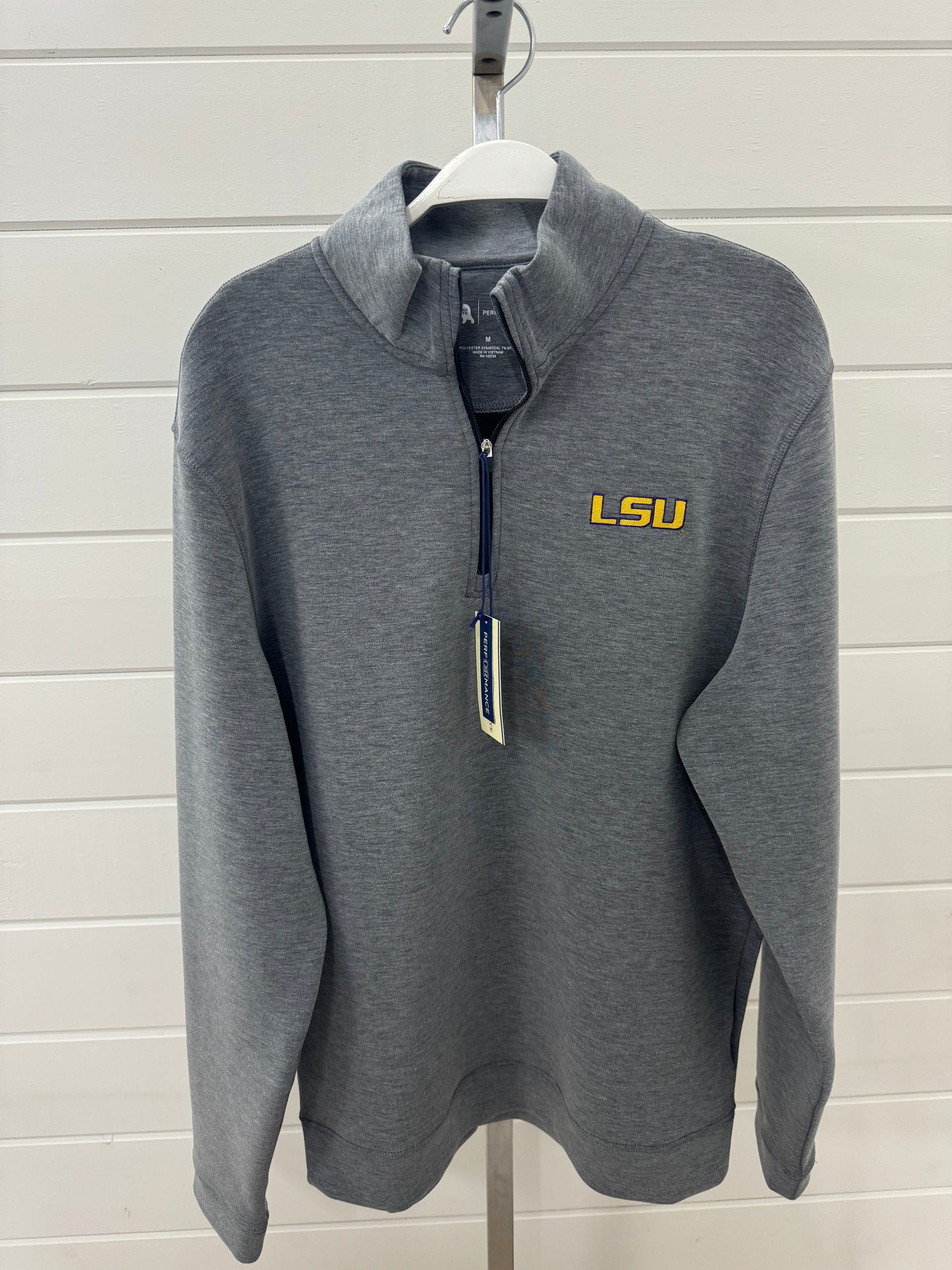 LSU Tigers Yeager Performance Pullover - Charcoal