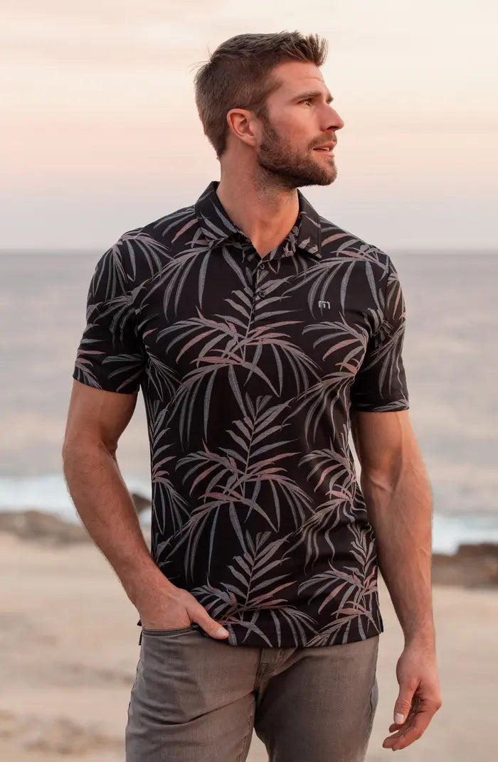 TravisMathew Pique Polo - Coastal Leaf