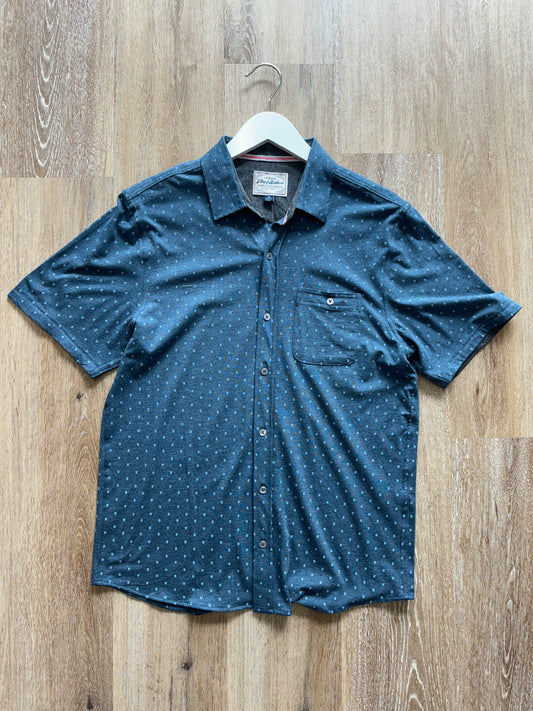 Fulton Geo Print Knit Shirt - Navy Heather
