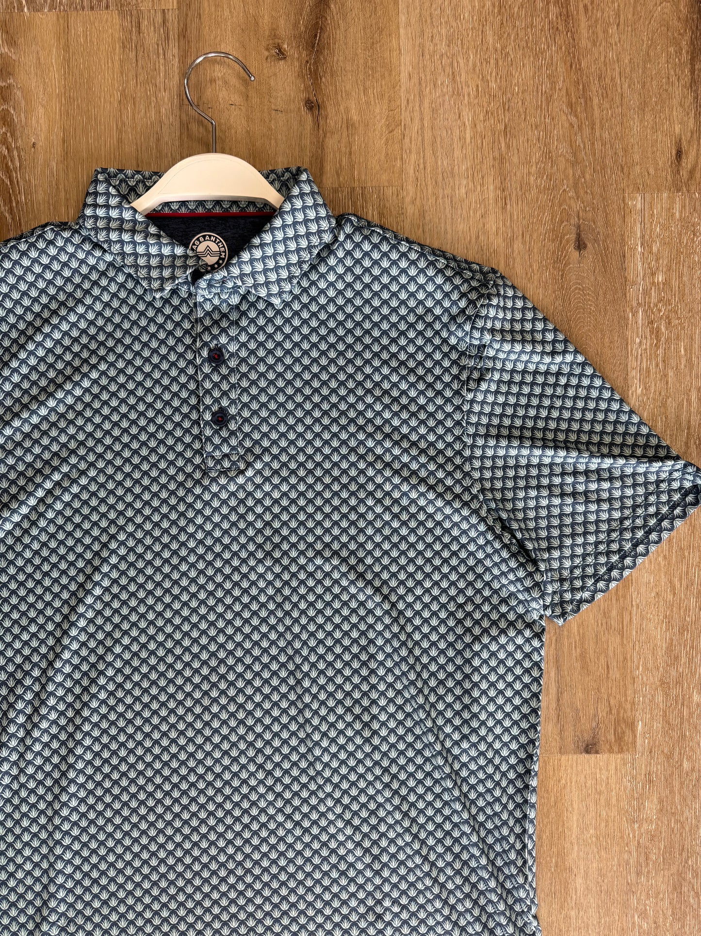 Fridley Agave Print Performance Polo - Navy