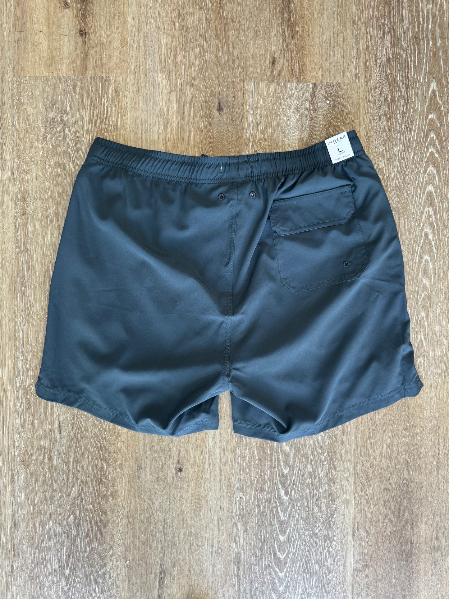 Swim Trunk - Charcoal with Green Liner