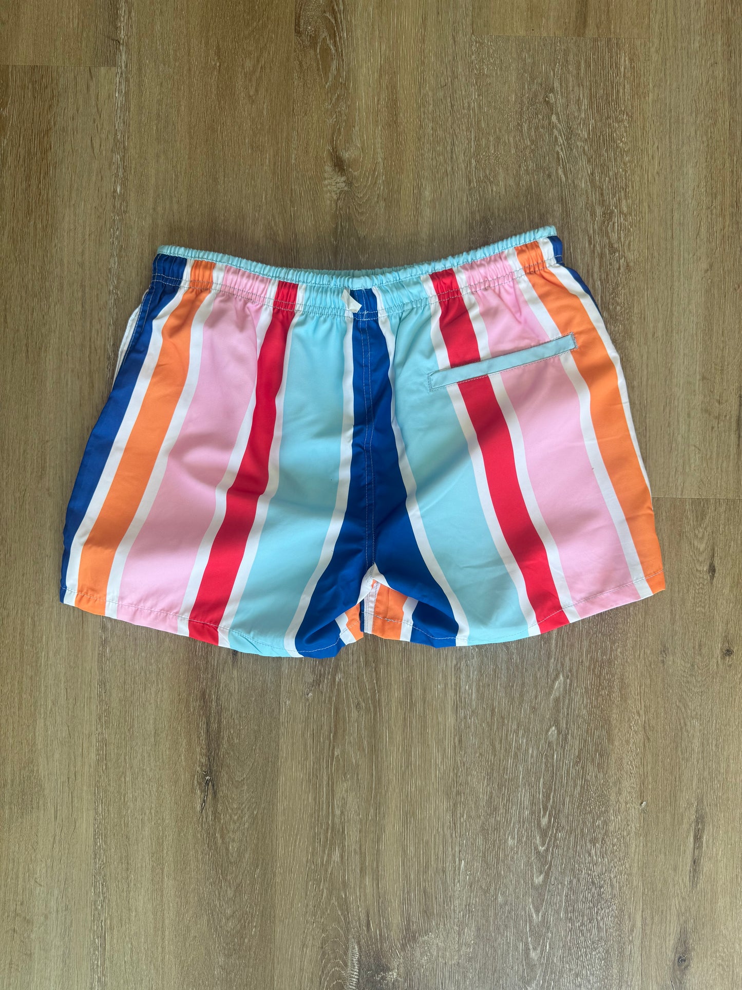 Swim Trunks - Colorblock Striped