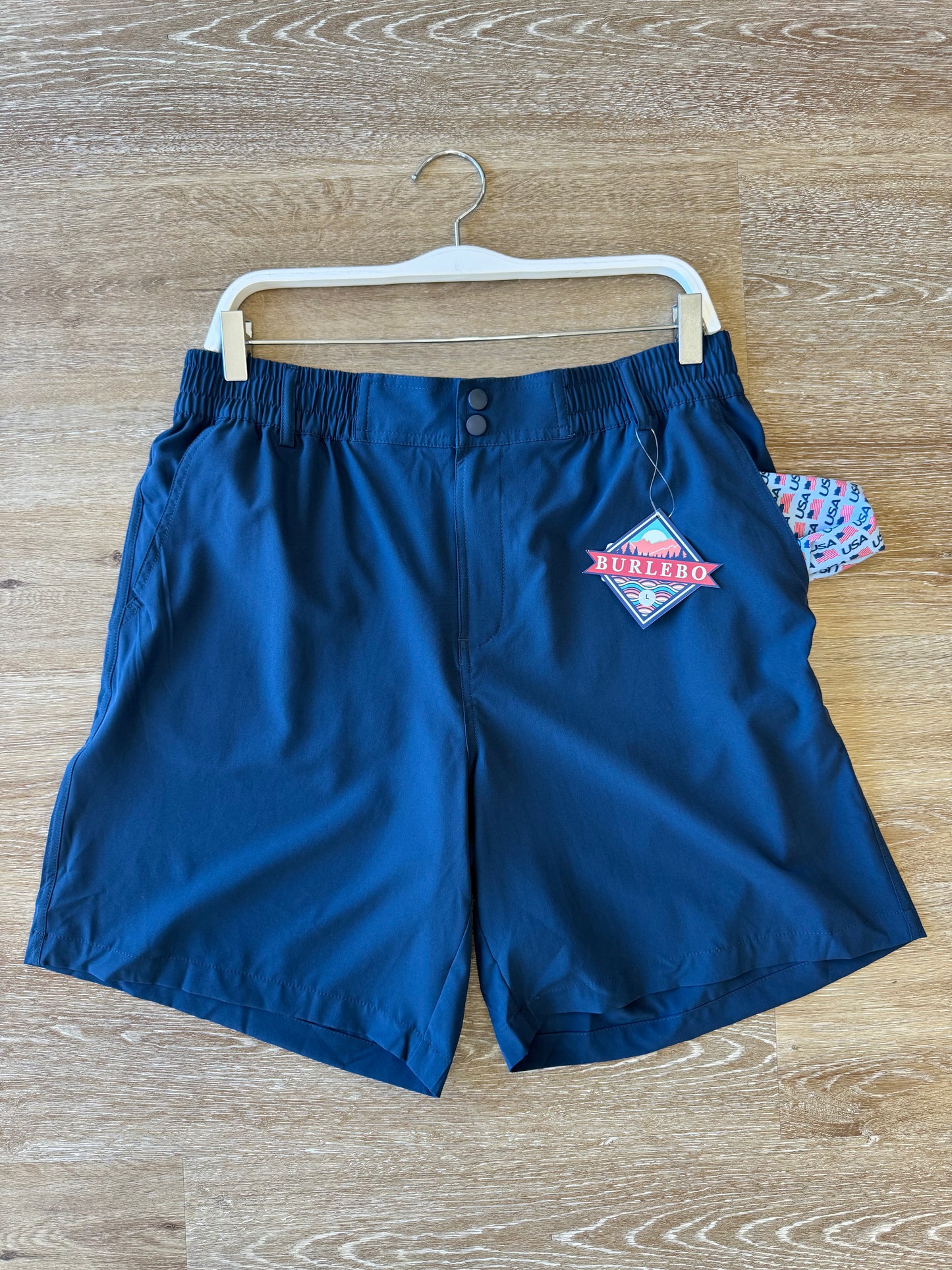 Burlebo Navy Short - USA Pocket