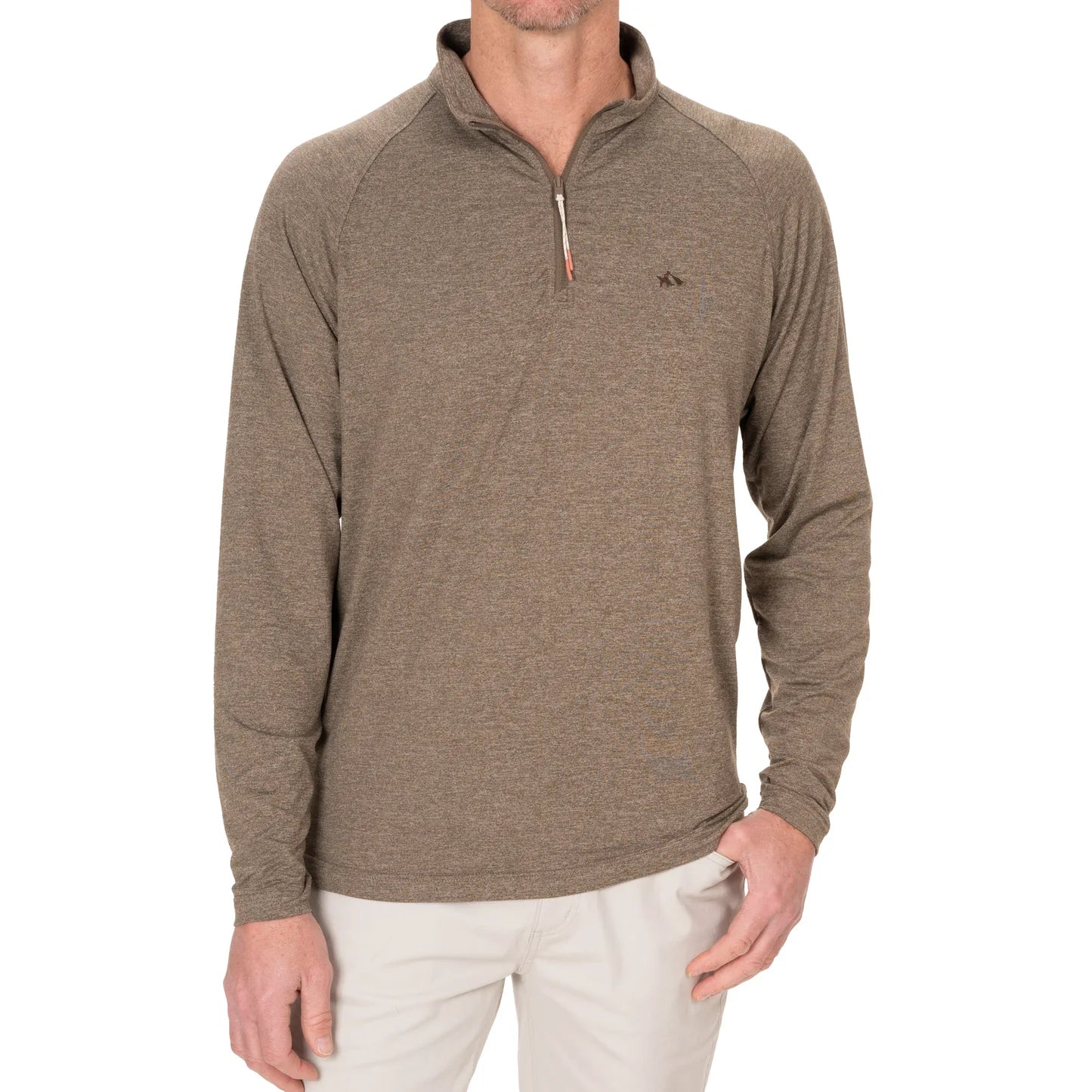 Palma Quarter Zip - Teak Heather