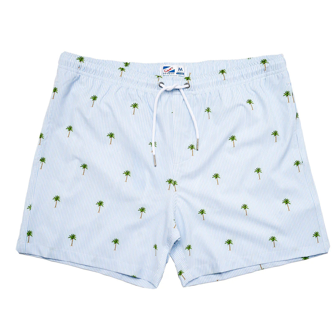 Palm Stripes Swim Trunk