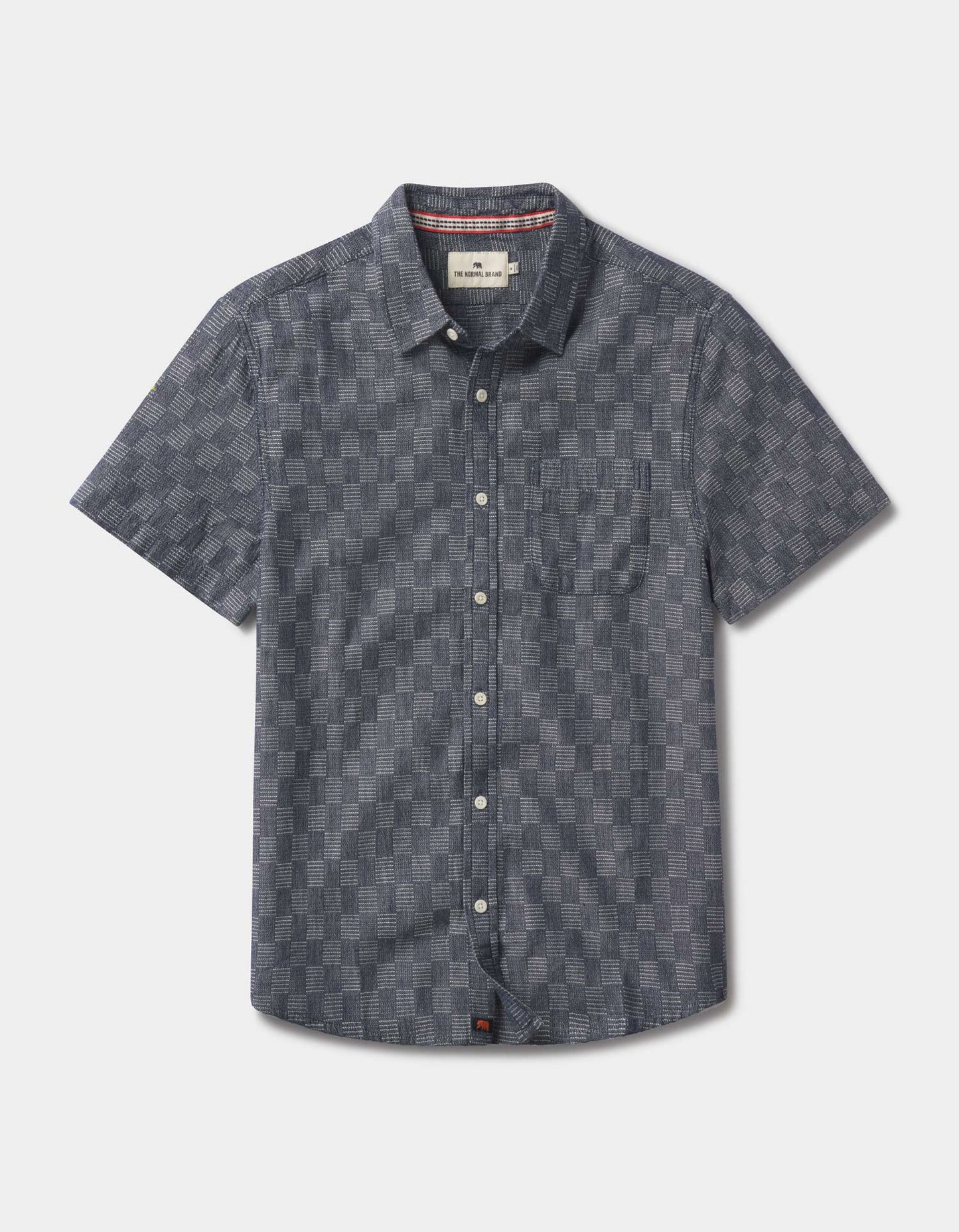 Freshwater Short Sleeve Button Up Shirt - Summer Navy Check