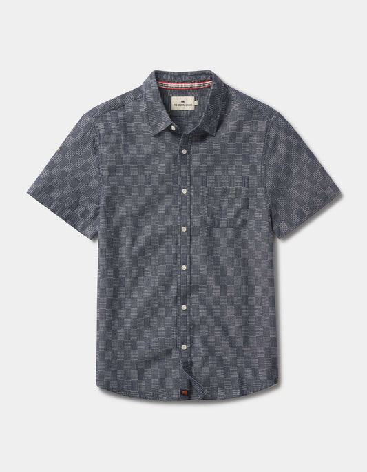 Freshwater Short Sleeve Button Up Shirt - Summer Navy Check