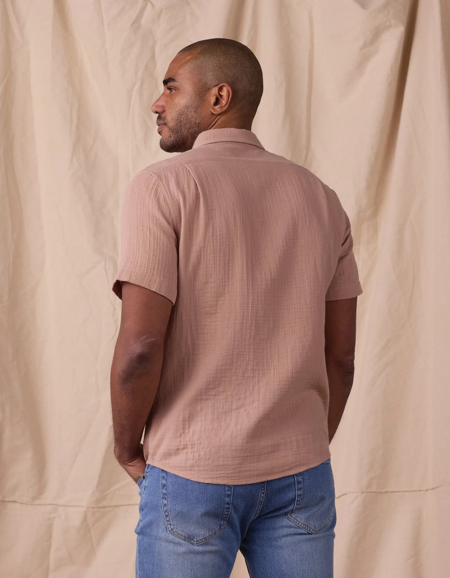 Kalo Short Sleeve Button Up - Driftwood